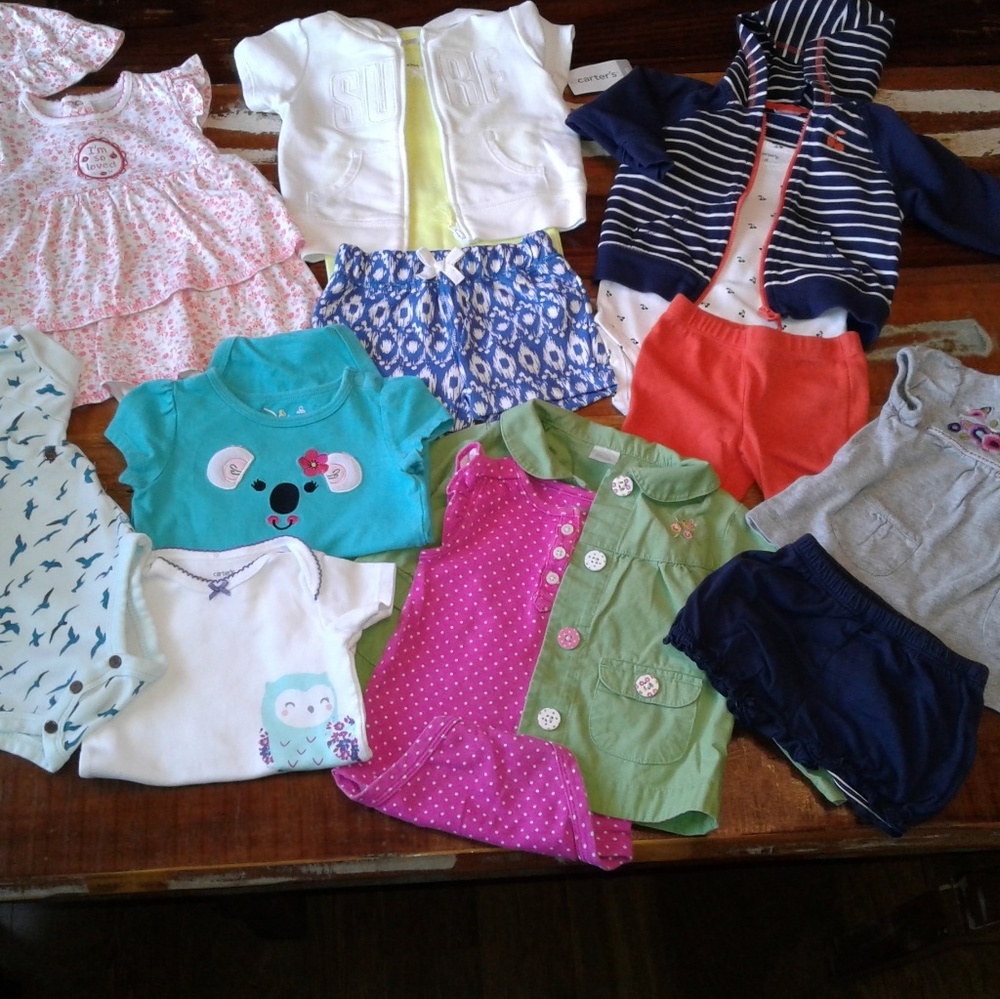 LOT 6-9 Month Baby Girl Outfits